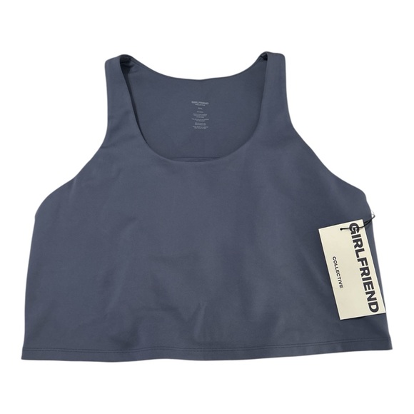 NWT Girlfriend Collective Laguna Blue Bella Sports Bra Tank Sz XXXL w/Shelf Bra - Picture 3 of 10